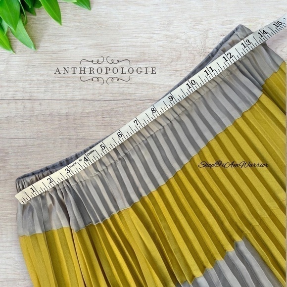 Anthropologie pleated color block maxi skirt *shop@iamwarrior - Picture 10 of 13